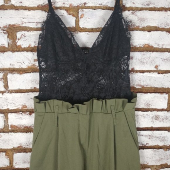 Fashion Nova Other - Fashion Nova ROMPER JUMPSUIT Khaki Green Black Top